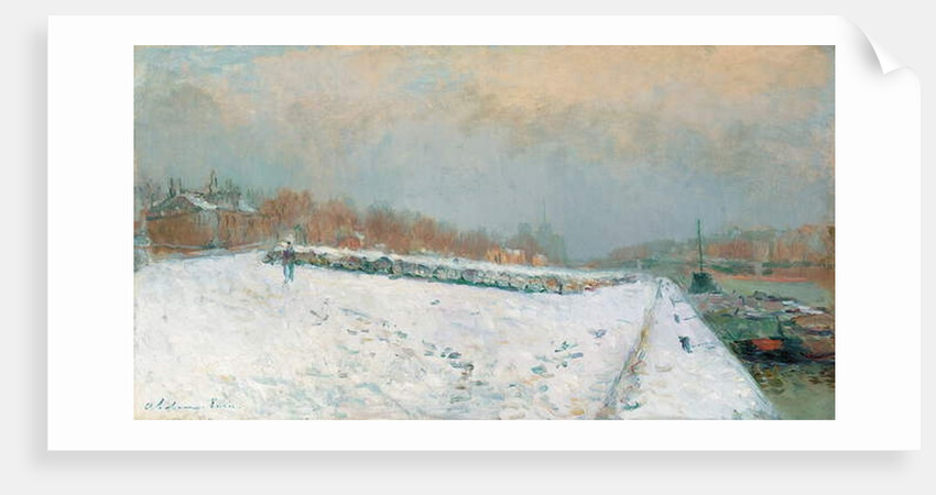 Port de Bercy, en Hiver by Albert-Charles Lebourg