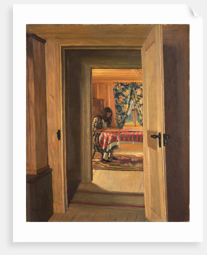 Interior with a Young Girl Writing, 1905 by Felix Edouard Vallotton
