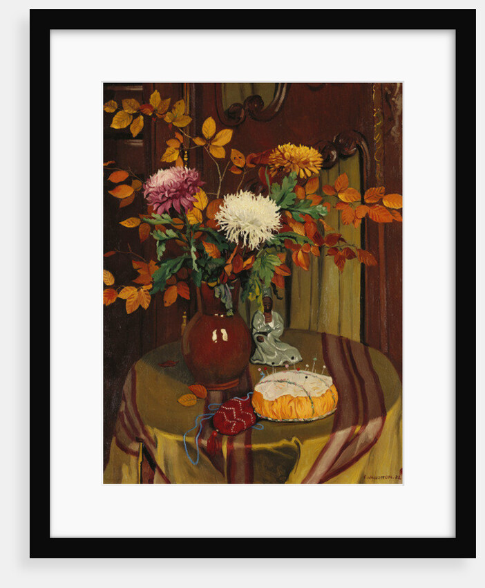 Chrysanthemums and Autumn Foilage; Chrysanthemes et Feuillage d'Automne, 1922 by Felix Edouard Vallotton