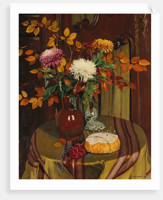 Chrysanthemums and Autumn Foilage; Chrysanthemes et Feuillage d'Automne, 1922 by Felix Edouard Vallotton