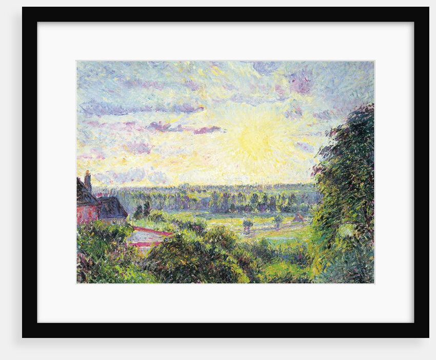 Sunset at Eragny, 1891 by Camille Pissarro