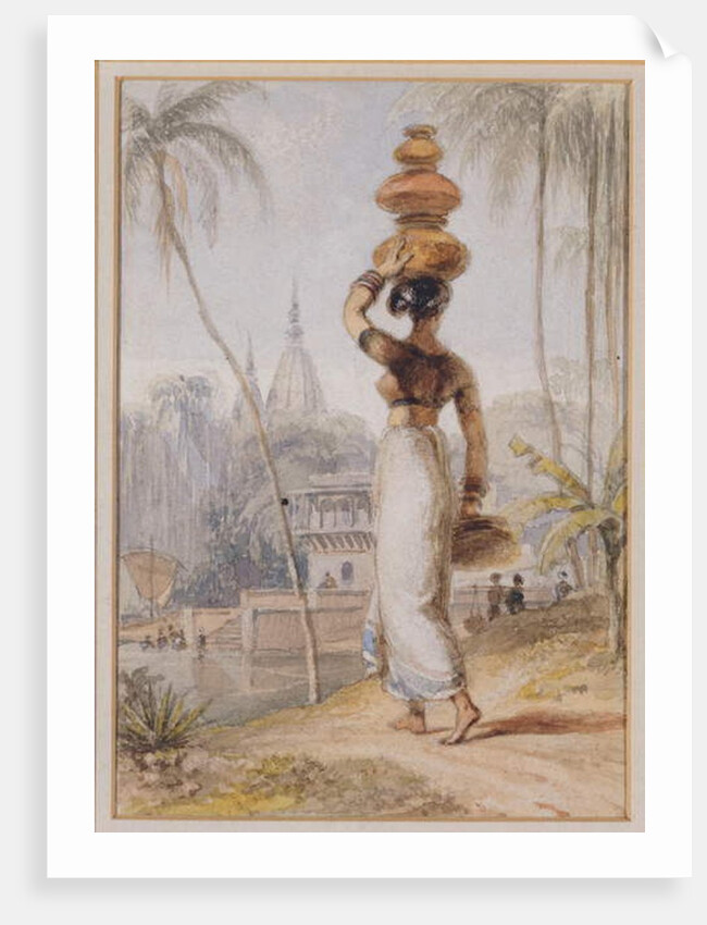 A Hindu Woman carrying a Waterpot by William Daniell