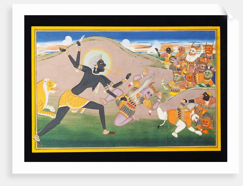 Kali Slaying Demons, c.1800-1820 by Indian School