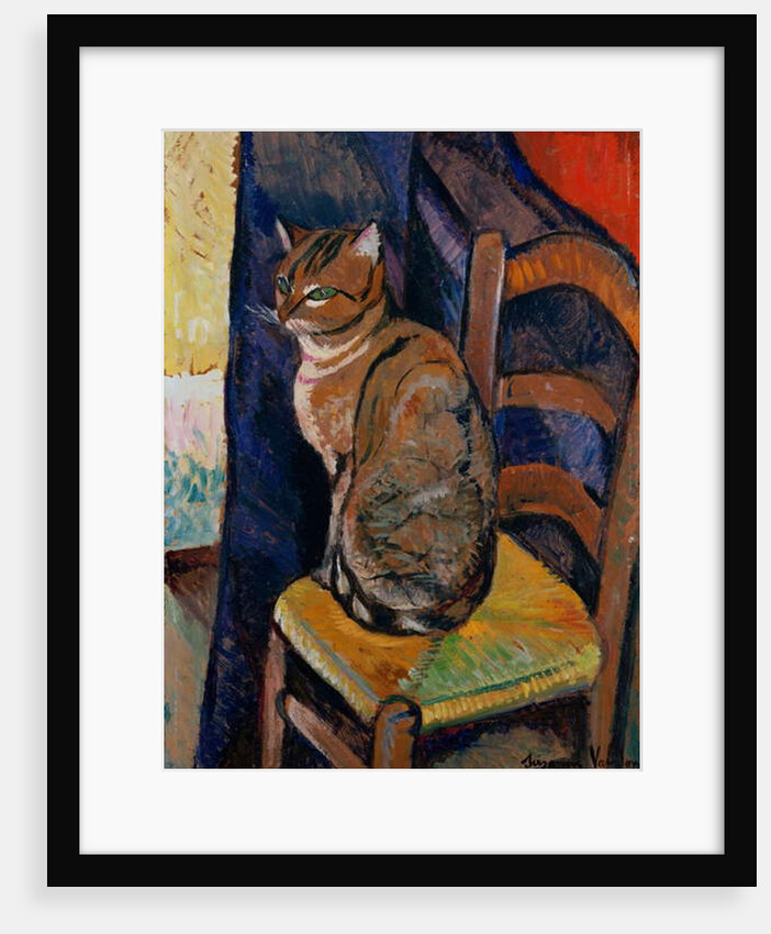 Study of a Cat Sitting on a Chair; Etude d'un Chat, Assis sur une Chaise by Marie Clementine Valadon