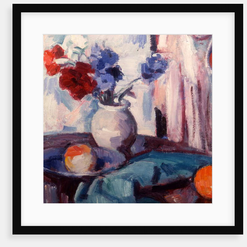 Mixed Carnations and Cornflowers in a Pottery Vase, c.1931 by Samuel John Peploe