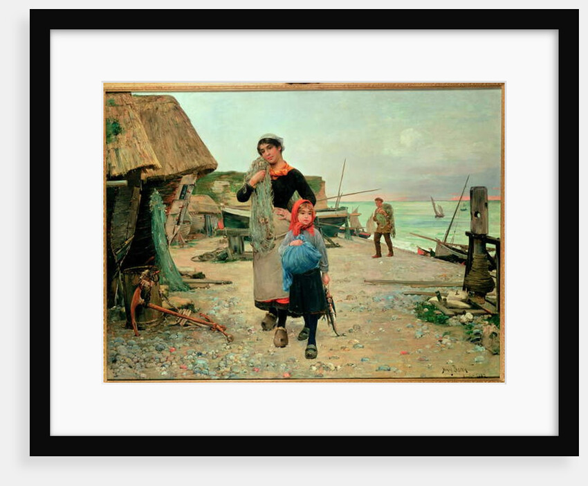 Fisherfolk Returning with their Nets, 1882 by Henry Bacon