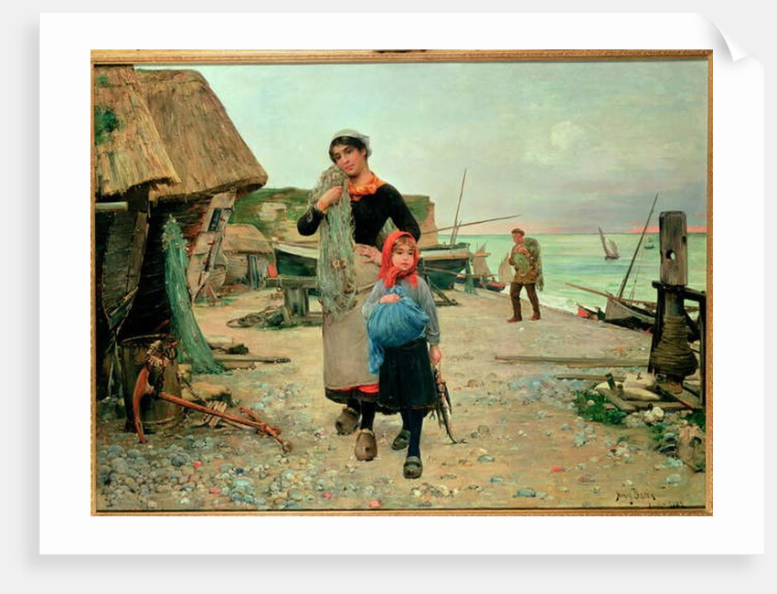 Fisherfolk Returning with their Nets, 1882 by Henry Bacon