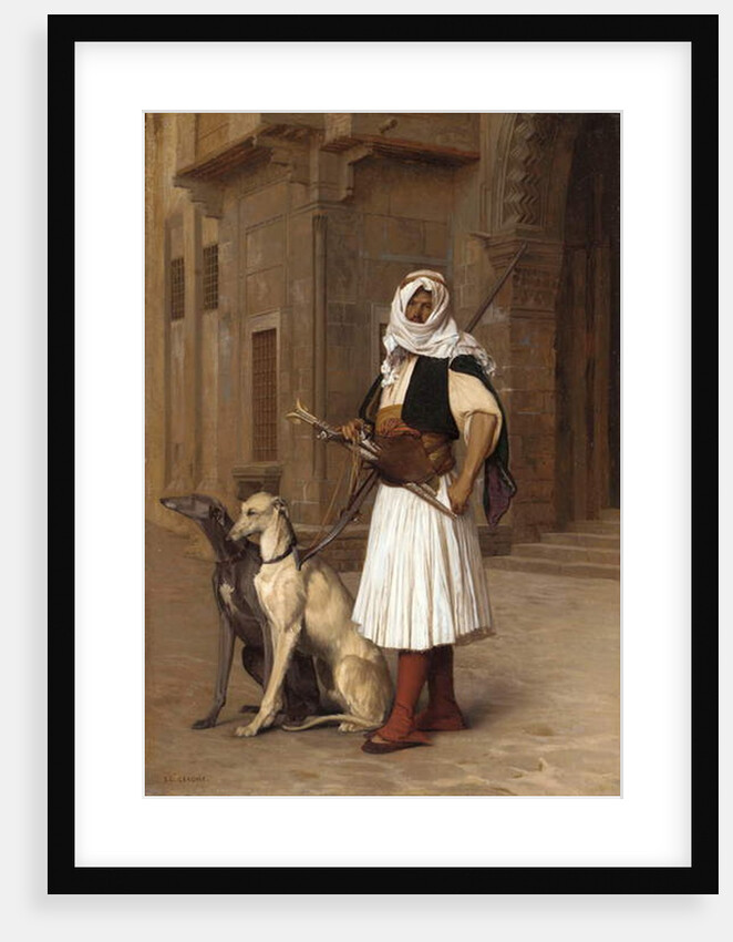 Anaute Avec Deux Chiens Whippets, 1867 by Jean Leon Gerome