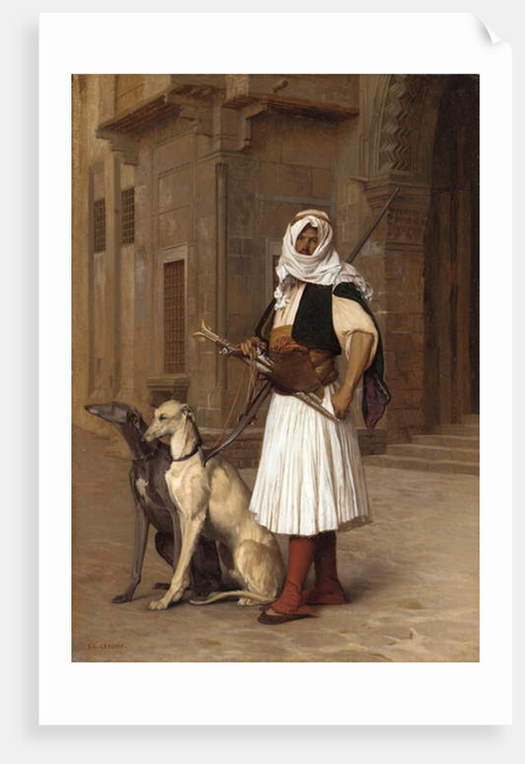 Anaute Avec Deux Chiens Whippets, 1867 by Jean Leon Gerome