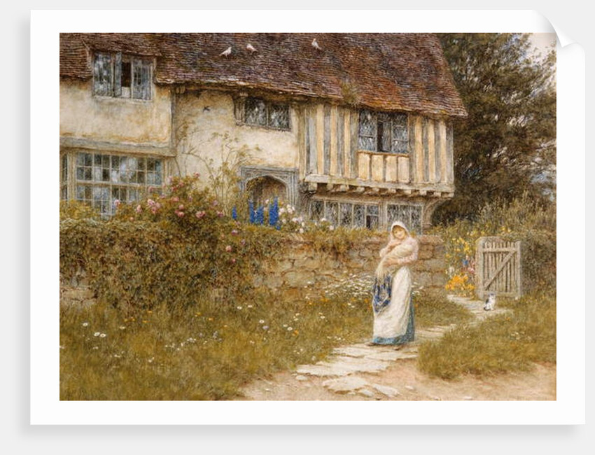Beside the Old Church Gate Farm, Smarden, Kent by Helen Allingham