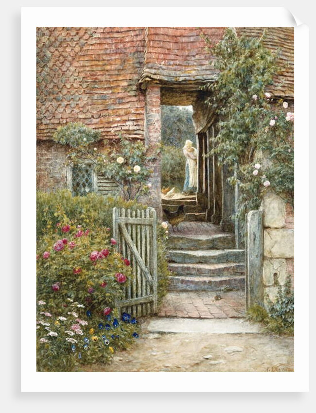 Under the Old Malthouse, Hambledon, Surrey by Helen Allingham