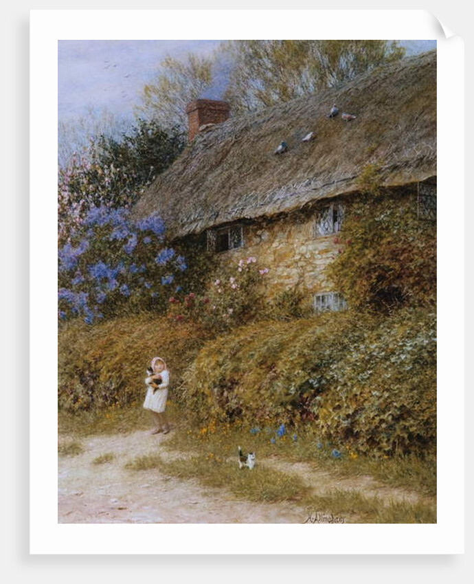 Old Cottage at Freshwater, Isle of Wight by Helen Allingham