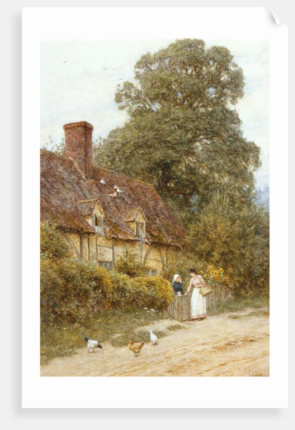Old Post Office, Brook, near Witley by Helen Allingham
