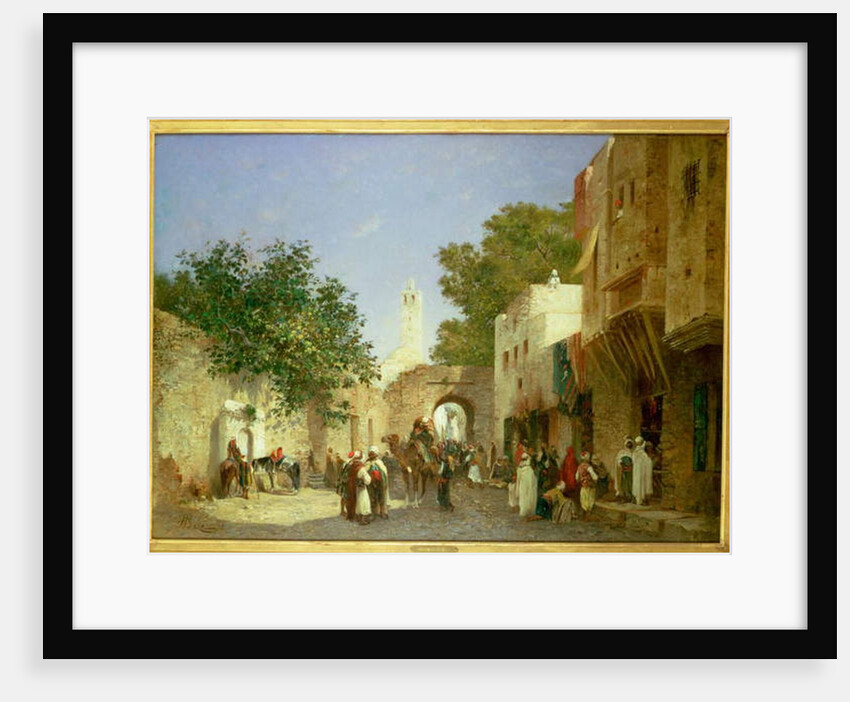 An Arab Street Scene, 1872 by Honore Boze