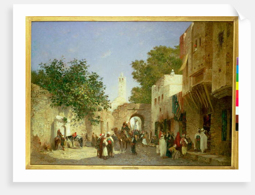 An Arab Street Scene, 1872 by Honore Boze
