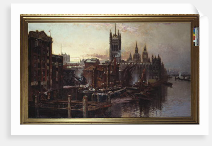 A View of the Houses of Parliament from the River Thames, London by Thomas Greenhalgh