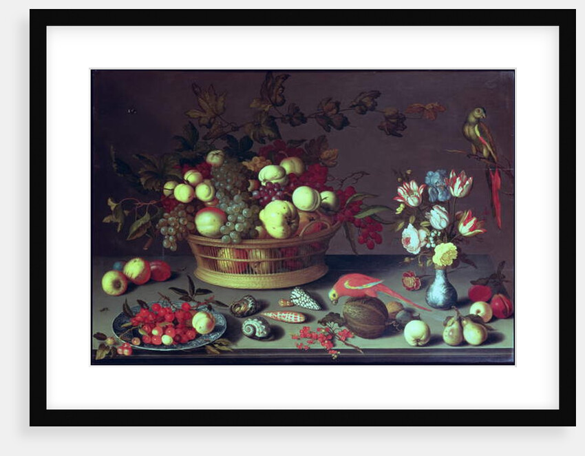 A Basket of Grapes and other Fruit by Balthasar van der Ast