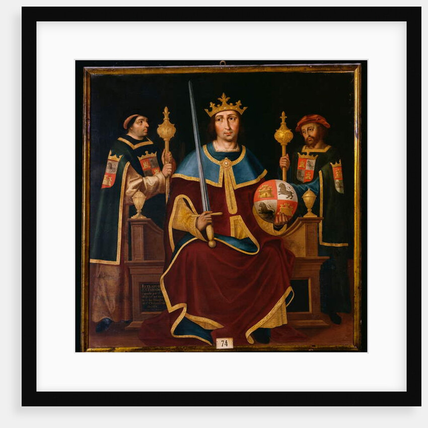 Saint Ferdinand Enthroned with Two Courtiers by Juan de Juanes