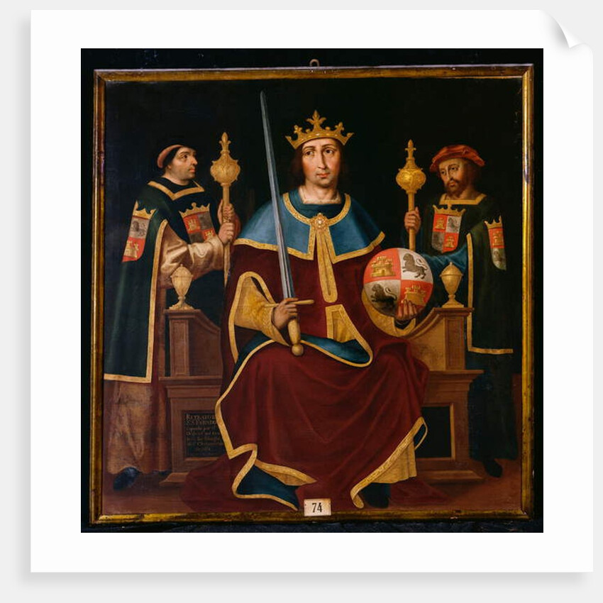 Saint Ferdinand Enthroned with Two Courtiers by Juan de Juanes