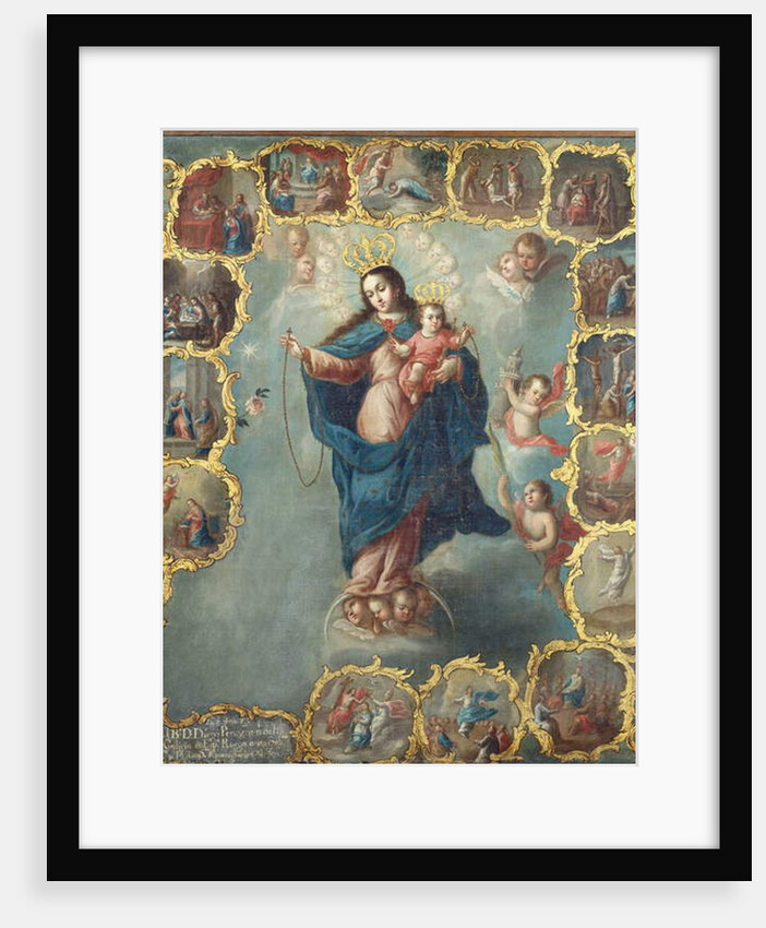 The Immaculate Conception with the Fifteen Mysteries of the Rosary by Miguel Cabrera