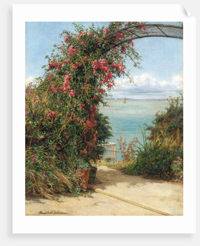 A Garden by the Sea by Frank William Warwick Topham