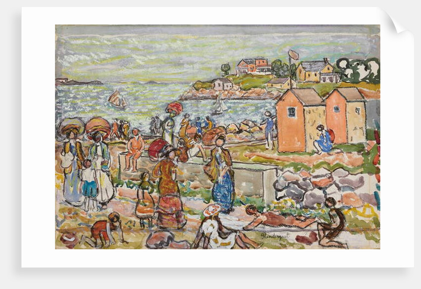 Bathers and Strollers, c.1919 by Maurice Brazil Prendergast