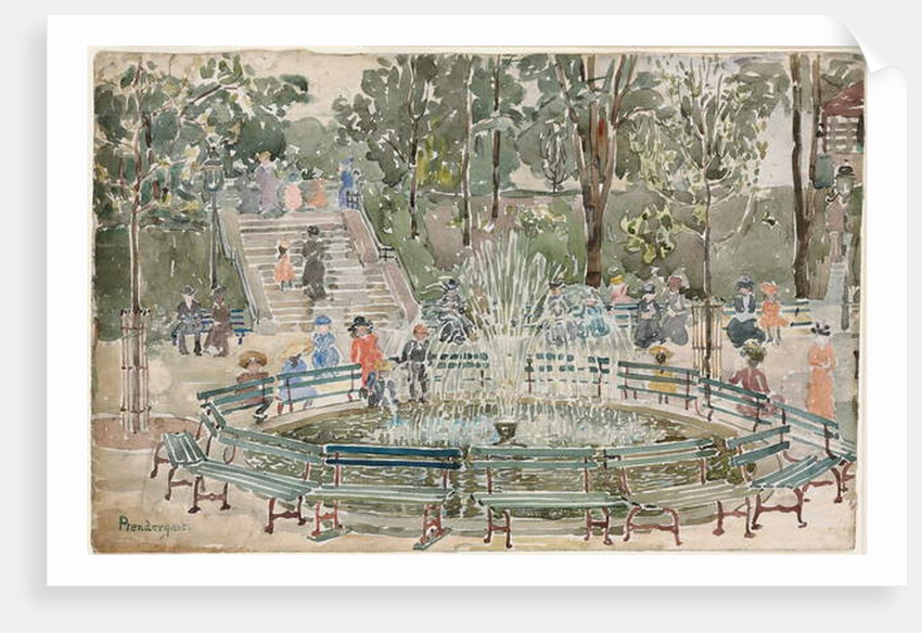 Fountain, Central Park by Maurice Brazil Prendergast