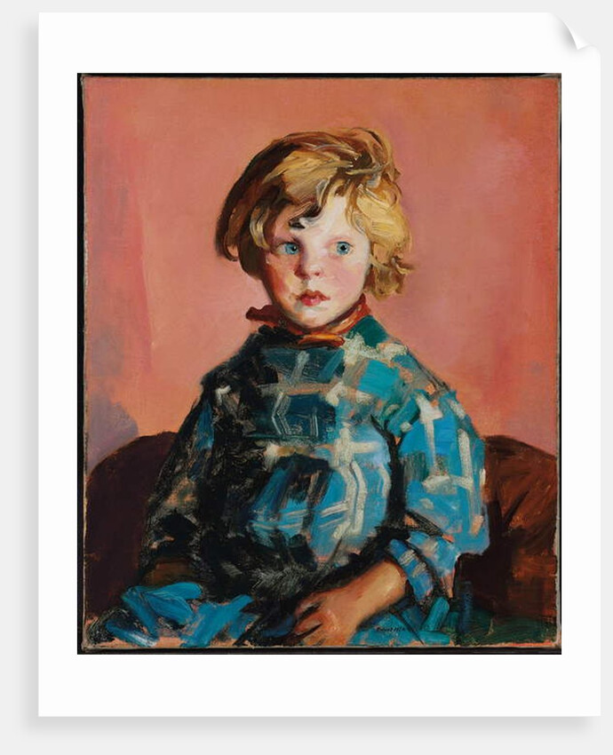 The Blue Plaid Dress, 1927 by Robert Cozad Henri