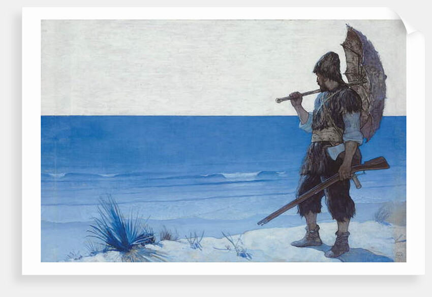 Robinson Crusoe: Endpaper, 1920 by Newell Convers Wyeth