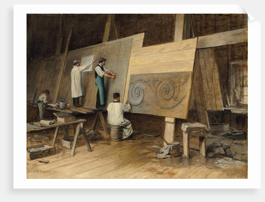 Artist Executing Designs for the Worlds Columbian Exposition, Chicago, 1893, 1894 by Charles Yardley Turner