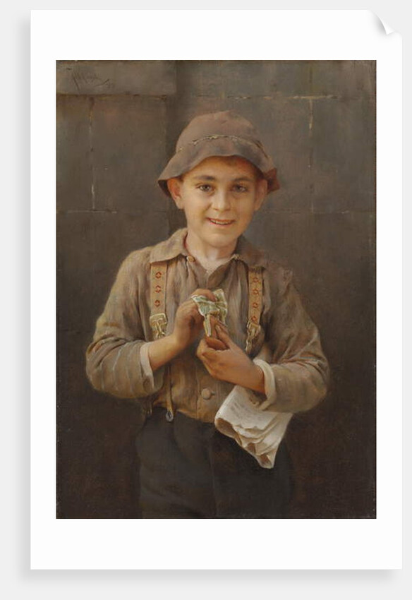 Newsboy, 1899 by Karl Witkowski