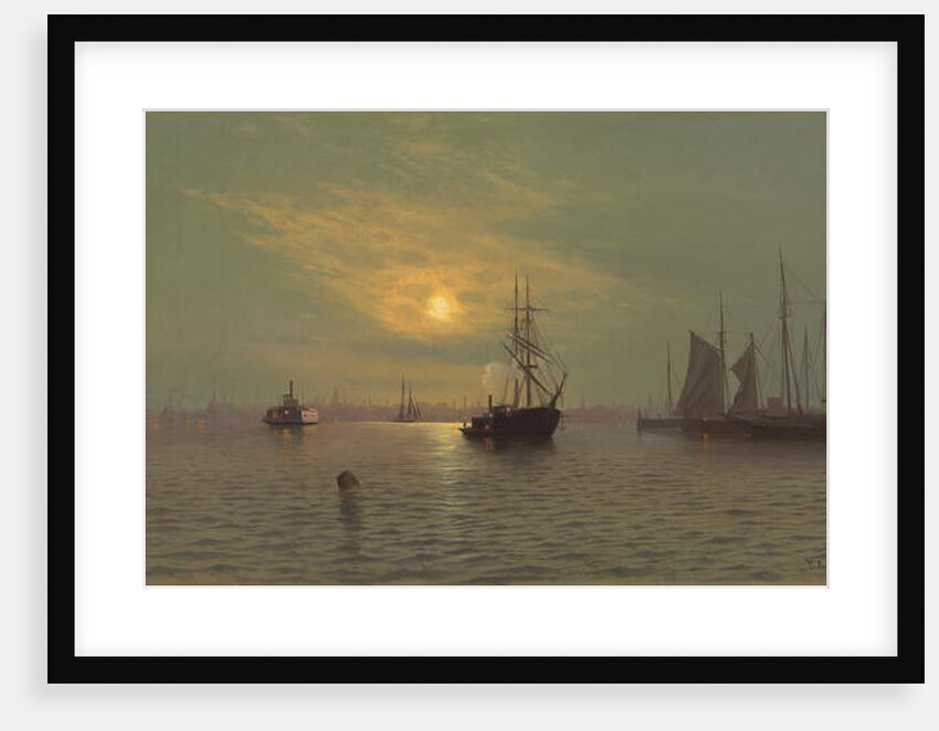 Hoboken at Midnight, 1872 by Francis Augustus Silva
