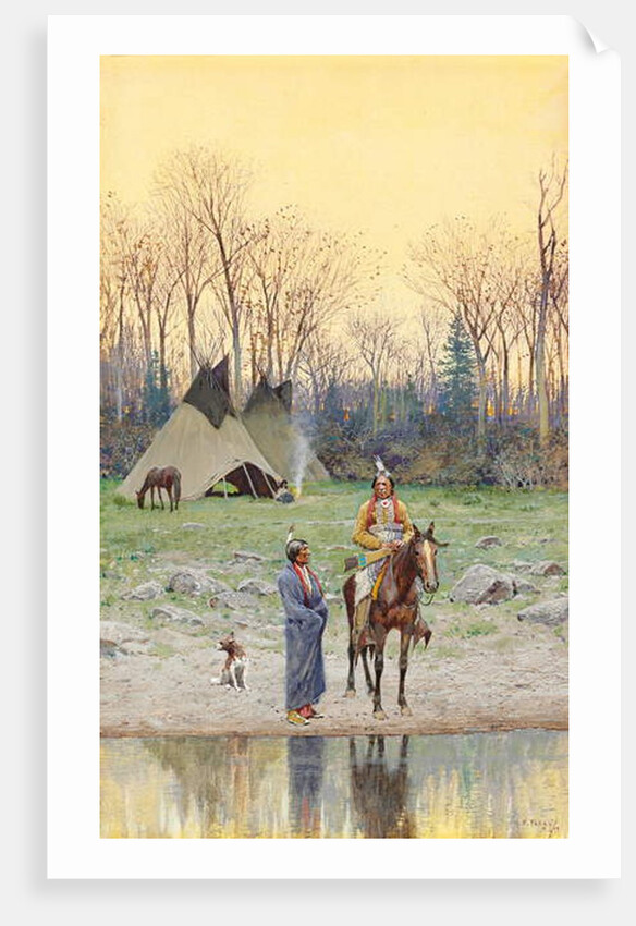 Indian on Horseback, 1899 by Henry Francois Farny