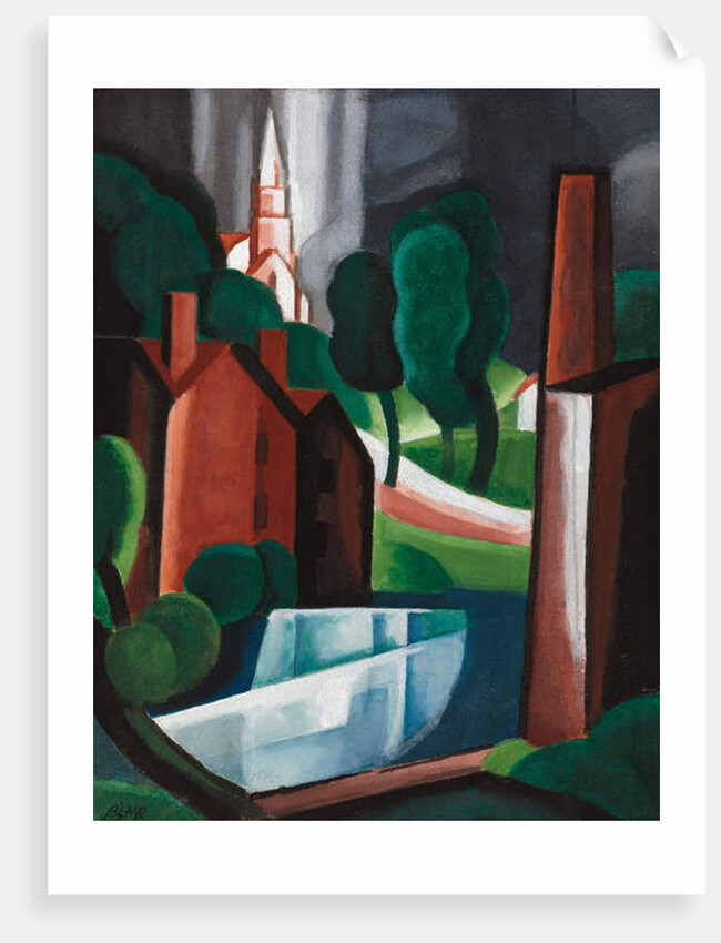 New Hampshire Town, 1931 by Oscar Florianus Bluemner