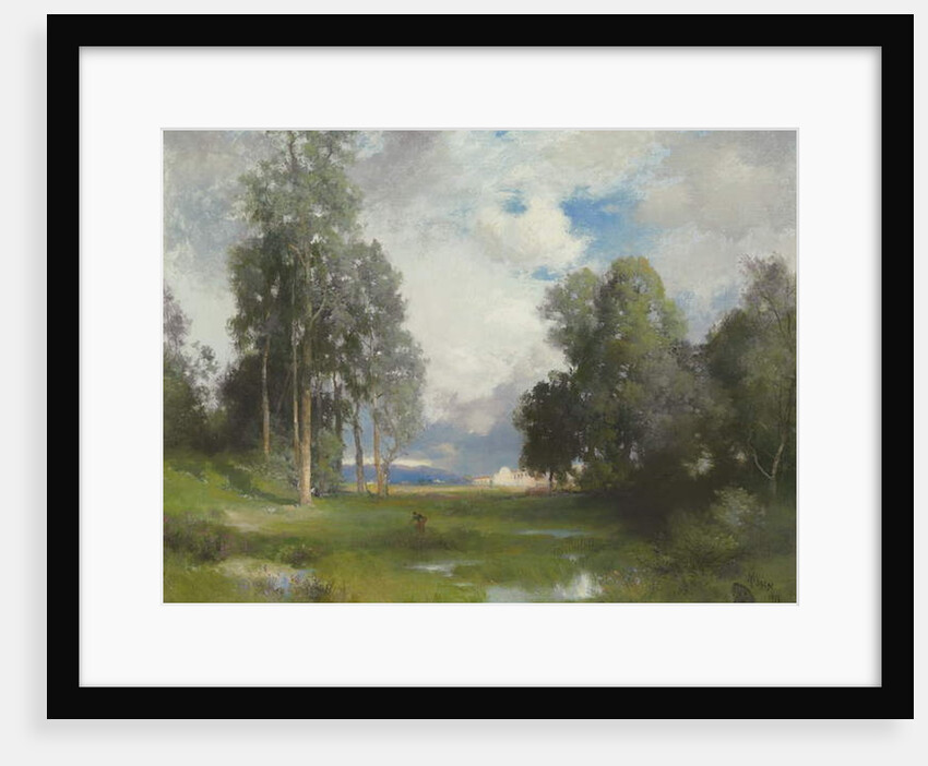 Santa Barbara Mission, 1916 by Thomas Moran