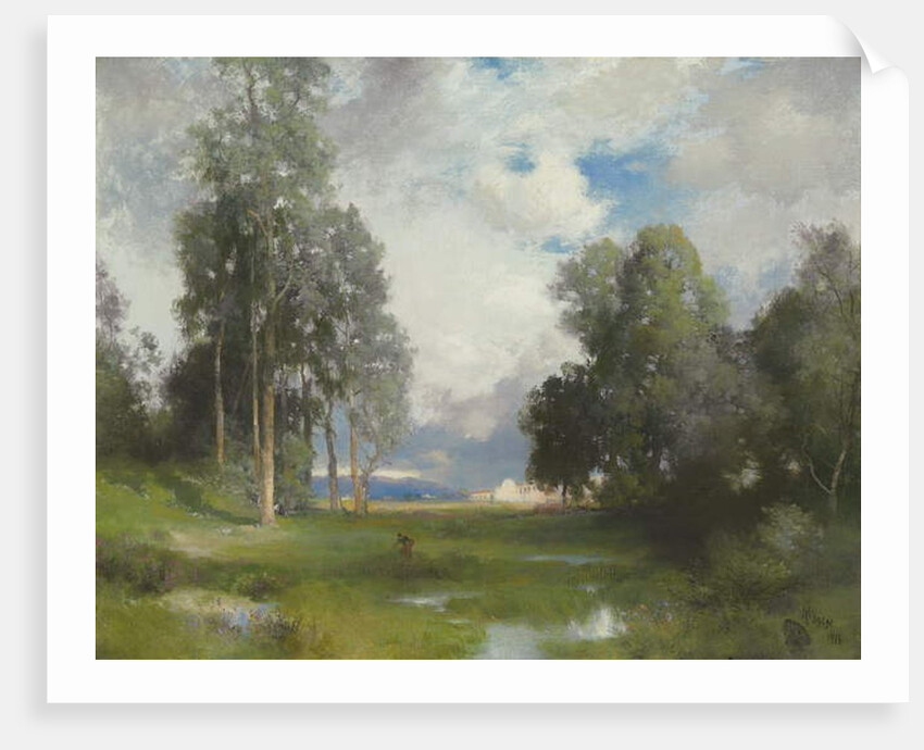 Santa Barbara Mission, 1916 by Thomas Moran