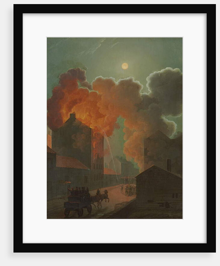 A Fire in Boston by Moonlight, c.1830-1835 by Robert Salmon