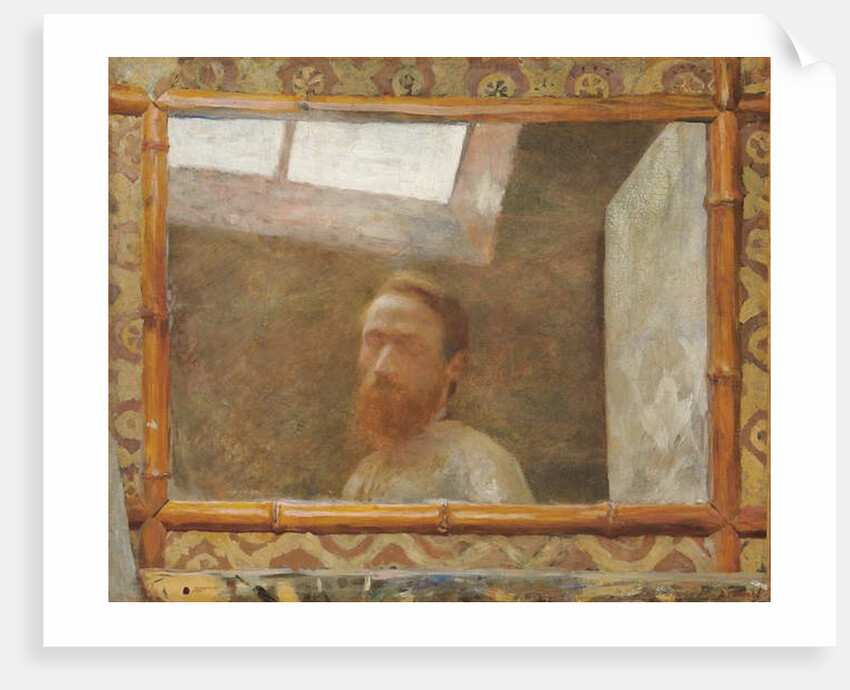Self Portrait with a Bamboo Mirror; Autoportrait au miroir de bambou, c.1890 by Edouard Vuillard