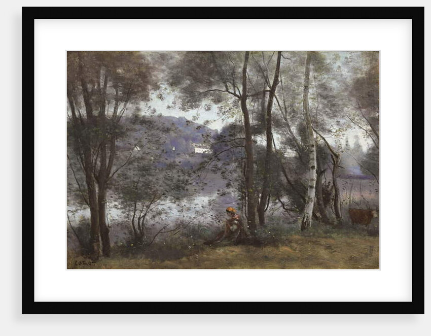 Ville d'Avray: The Lake Seen Through Foliage, 1865-1870 by Jean Baptiste Camille Corot