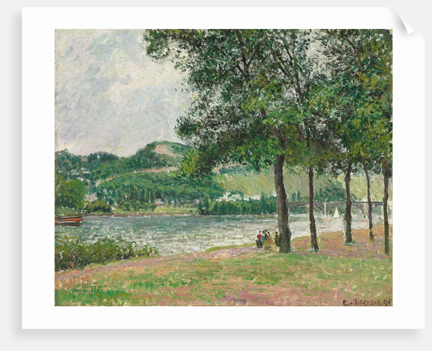 The Cours-la-Reine at Rouen, Overcast; Le Cours-la-Reine a Rouen, Temps Gris, 1898 by Camille Pissarro