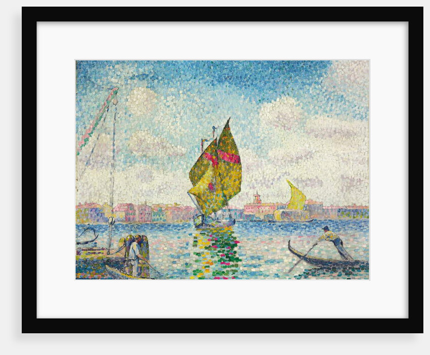 Sailboats on Giudecca or Venice, Marine; Barques a voiles sur la Giudecca or Venise, Marine, 1903-1905 by Henri-Edmond Cross