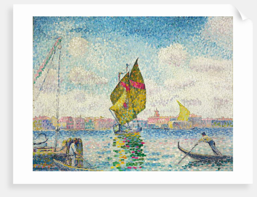 Sailboats on Giudecca or Venice, Marine; Barques a voiles sur la Giudecca or Venise, Marine, 1903-1905 by Henri-Edmond Cross