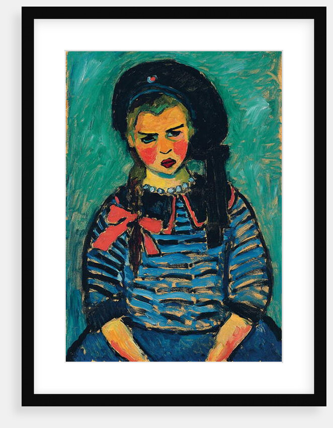 Girl with a Red Bow; Madchen mit roter Schleife, 1911 by Alexej von Jawlensky