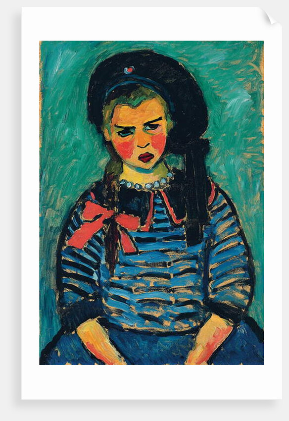 Girl with a Red Bow; Madchen mit roter Schleife, 1911 by Alexej von Jawlensky