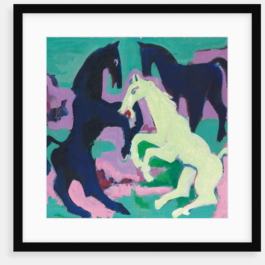Three Horses; Drei Pferde, c.1923 by Ernst Ludwig Kirchner