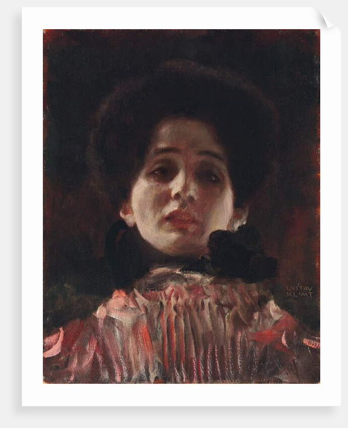 Full-Face Portrait of a Lady; Damenbildnis en face, c.1898 by Gustav Klimt