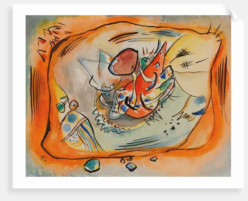Sketch for Painting with Orange Border, 1916 by Wassily Kandinsky