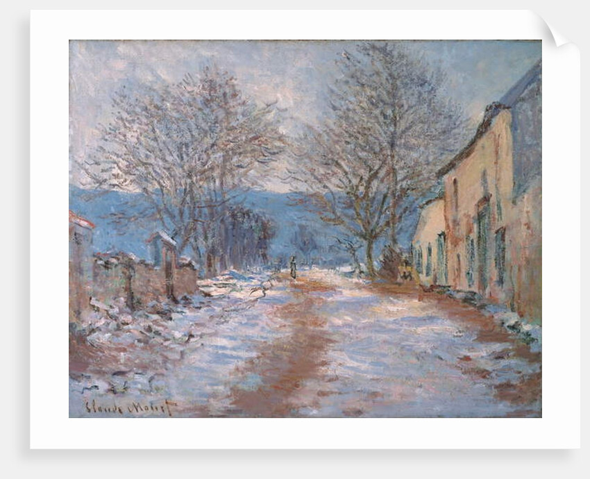 Snow in Limetz; Effet de neige a Limetz, 1886 by Claude Monet