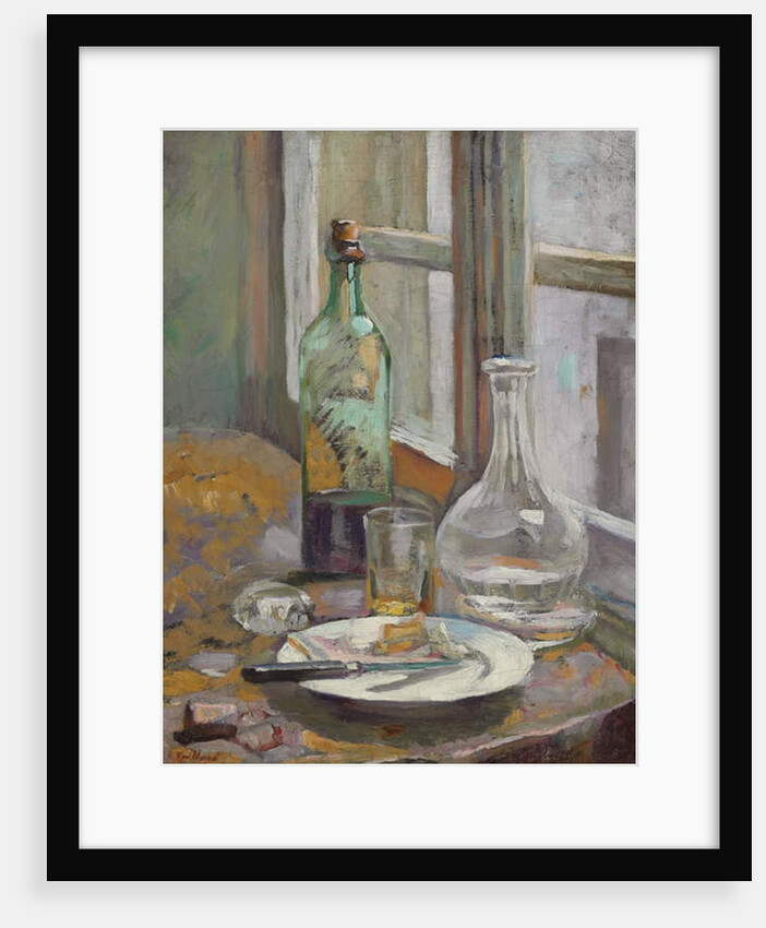 Still Life with Bottle and Jug; Nature morte avec bouteille et carafe, c.1889-1890 by Edouard Vuillard