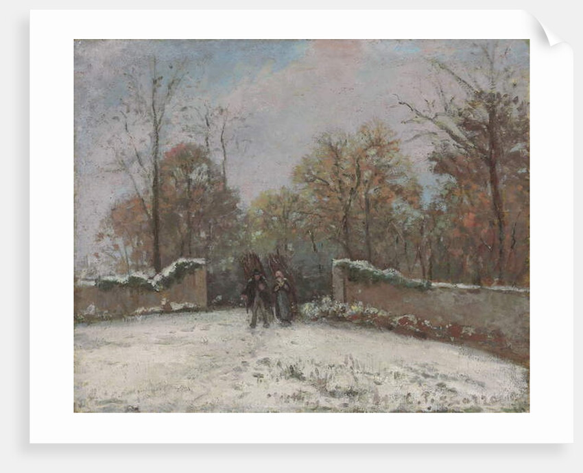 Entering the Forest of Marly,; Entree de la foret de Marly, effet de neige, c.1870 by Camille Pissarro